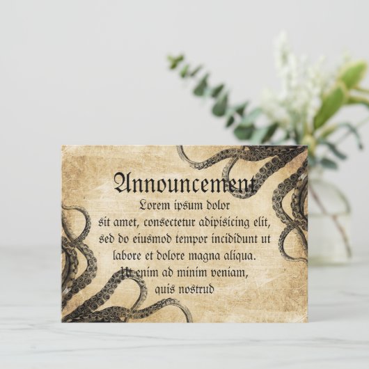 octopus aankondiging (Staand voorkant)