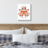 Octopus als astronaut canvas afdruk (Insitu (Slaapkamer))
