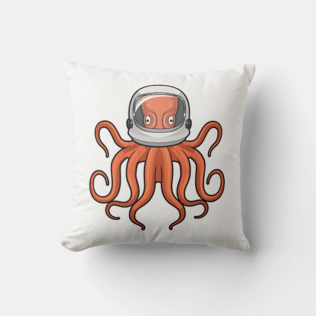 Octopus als astronaut kussen (Voorkant)