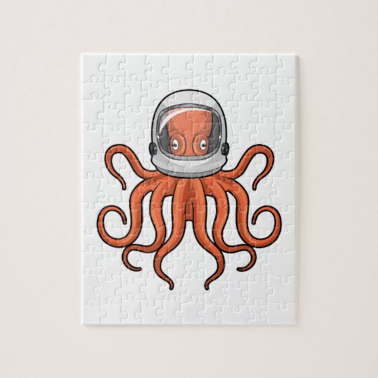 Octopus als astronaut legpuzzel (Verticaal)