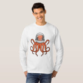 Octopus als astronaut t-shirt (Voorkant volledig)