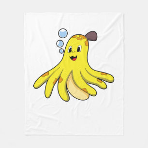 Octopus als Banana Fleece Deken