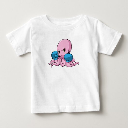 Octopus als Boxer met Boxing-handschoenen (Voorkant)