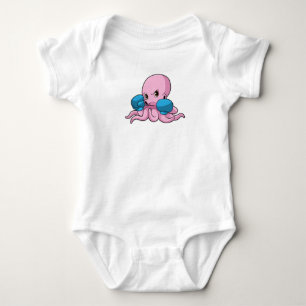 Octopus als Boxer met Boxing-handschoenen Romper