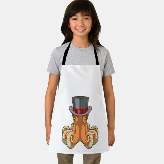 Octopus als Gentleman met bovenste hoed Schort (Insitu)