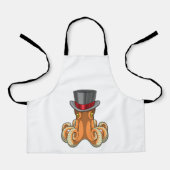 Octopus als Gentleman met bovenste hoed Schort (Voorkant)