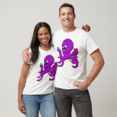 Octopus als leraar met laboratoriumuitrusting t-shirt (Unisex)