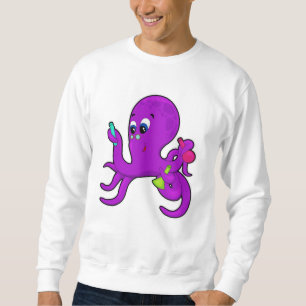 Octopus als leraar met laboratoriumuitrusting trui