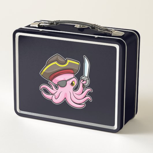 Octopus als Piraat met Saber & Eye patch (Achterkant)