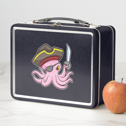 Octopus als Piraat met Saber & Eye patch (In situ)