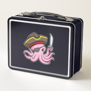 Octopus als Piraat met Saber & Eye patch