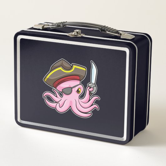Octopus als Piraat met Saber & Eye patch (Voorkant)