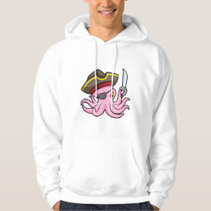 Octopus als Piraat met Saber & Eye patch Hoodie