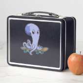 Octopus als Skater met Skateboard (In situ)