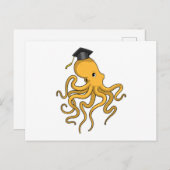 Octopus als Student met Diploma Briefkaart (Voorkant / Achterkant)
