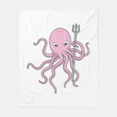 Octopus als Tovenaar met Versiering Fleece Deken (Voorkant)
