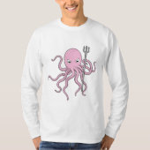 Octopus als Tovenaar met Versiering T-shirt (Voorkant)