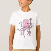 Octopus als Tovenaar met Versiering T-shirt (Voorkant)