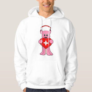 Octopus als verpleegster met hart hoodie