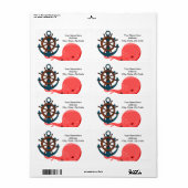 Octopus Anchor Beach Labels (Full Sheet)