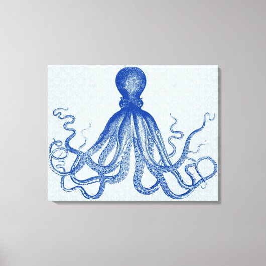 Octopus Anchors Lord Bodner Blue  drieluik Canvas Afdruk (Voorkant)