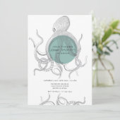 Octopus aquatique | Invitation d'anniversaire (Debout devant)
