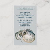 octopus argonaut, zeedieren visitekaartje (Achterkant)