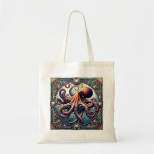 Octopus Art Deco Tote Bag