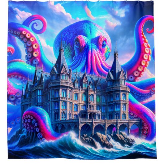 Octopus Art Douchegordijn (Voorkant)