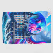 Octopus Art Golfhanddoek (Horizontaal)