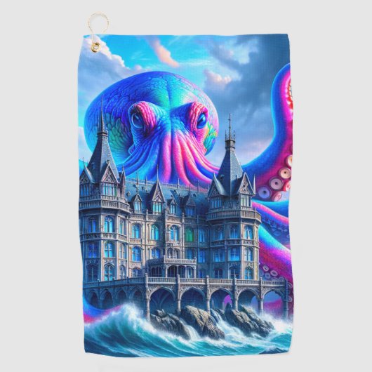 Octopus Art Golfhanddoek (Voorkant)