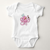 Octopus as Cook with Wooden spoon Romper (Voorkant)