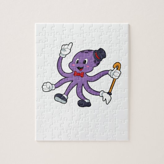 Octopus as Magician with Hat Legpuzzel (Verticaal)