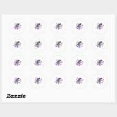 Octopus as Magician with Hat Ronde Sticker (Vel)