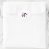 Octopus as Magician with Hat Ronde Sticker (Tas)