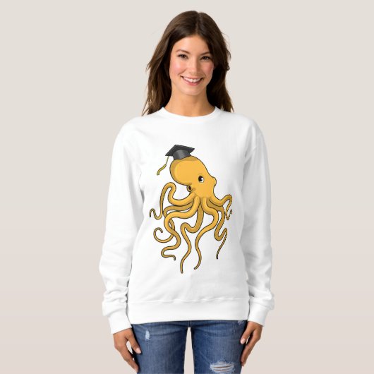 Octopus as Student with Diploma Trui (Voorkant volledig)