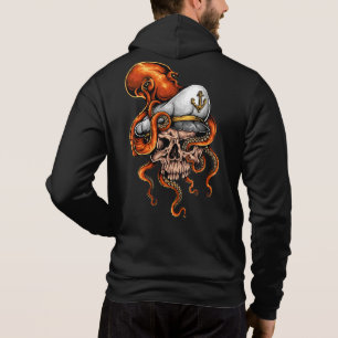 Octopus Attack Capture Skull Nautical Hoodie