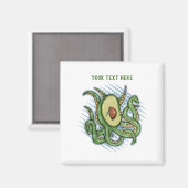 Octopus Avocado Magneet (Voorkant / Achterkant)