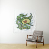 Octopus Avocado Wandkleed (In Situ (horizontaal))