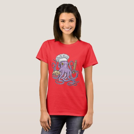 Octopus Baker Bread T-shirt (Voorkant volledig)