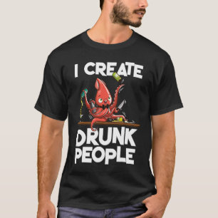 Octopus barman I creëer drink mensen T-shirt