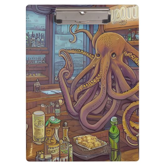 Octopus Bartender Klembord (Voorkant)