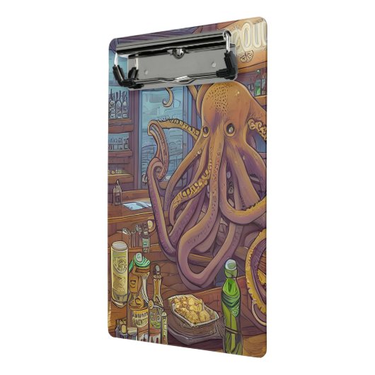 Octopus Bartender Mini Klembord (Angled2)