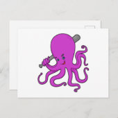 Octopus Baseball Baseball Briefkaart (Voorkant / Achterkant)