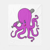 Octopus Baseball Baseball Fleece Deken (Voorkant)