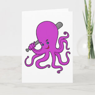 Octopus Baseball Baseball Kaart