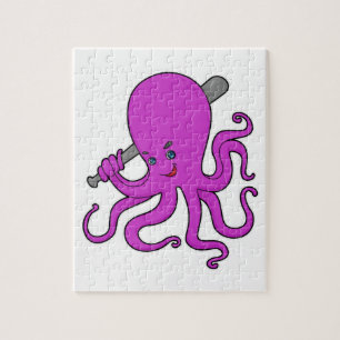 Octopus Baseball Baseball Legpuzzel