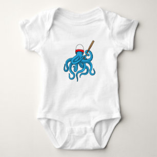Octopus Baseball Baseball Romper