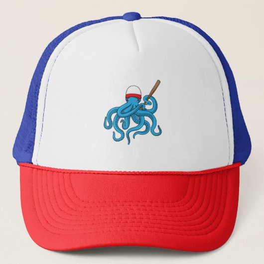 Octopus Baseball Baseball Trucker Pet (Voorkant)