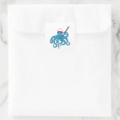 Octopus Baseball Baseball Vierkante Sticker (Tas)